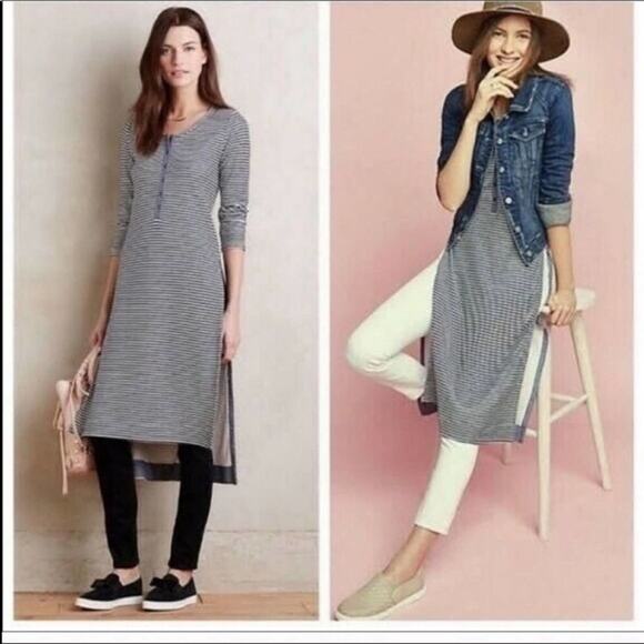 Anthropologie Postmark Long striped Tunic - Picture 1 of 6